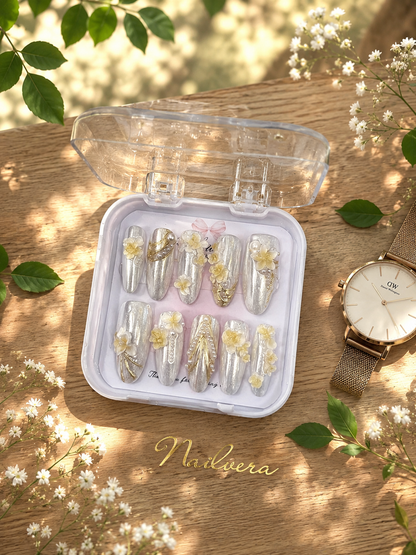 Bridal Pearl Press-On Nails – Handmade Wedding Gel Nails