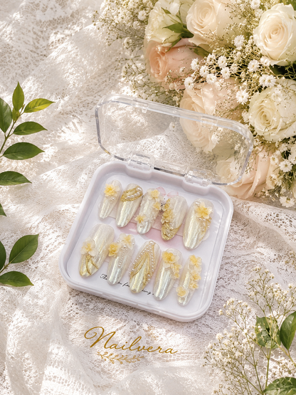 Bridal Pearl Press-On Nails – Handmade Wedding Gel Nails
