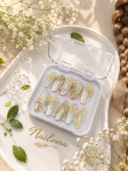 Bridal Pearl Press-On Nails – Handmade Wedding Gel Nails
