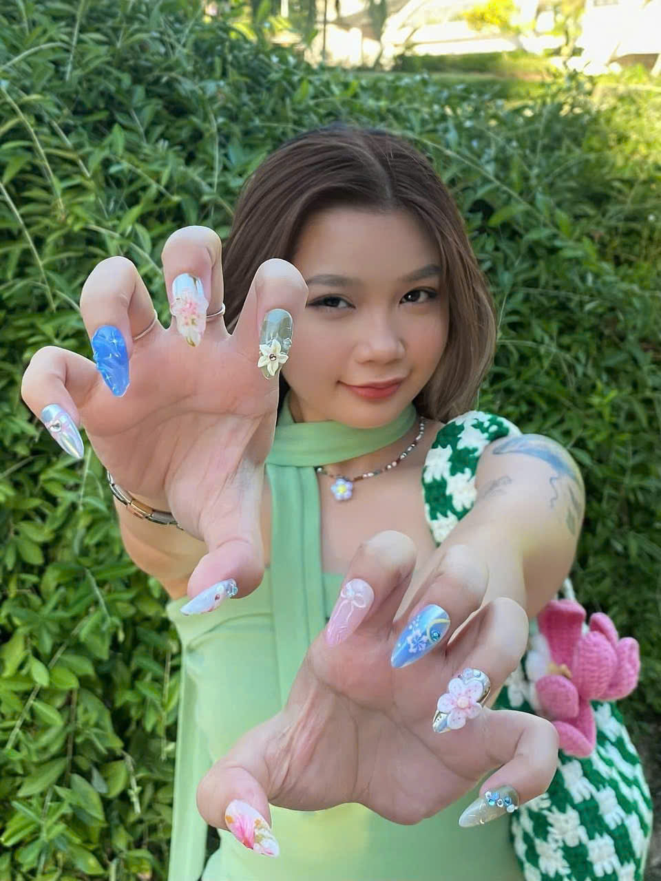 Spring Garden Press-On Nails – Pastel Floral 3D Jelly Nail Set | Nailvera